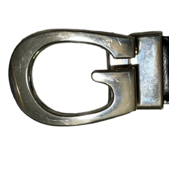Gucci Belt Size Large Black Leather Belt with Silvertone Gucci / Single G Buckle - Picture 3 of 11